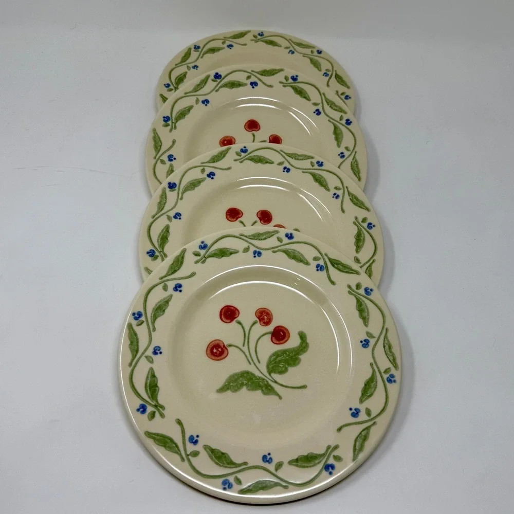 Pfaltzgraff Heirloom Dessert Plates Set of 4 CherryFloral 8